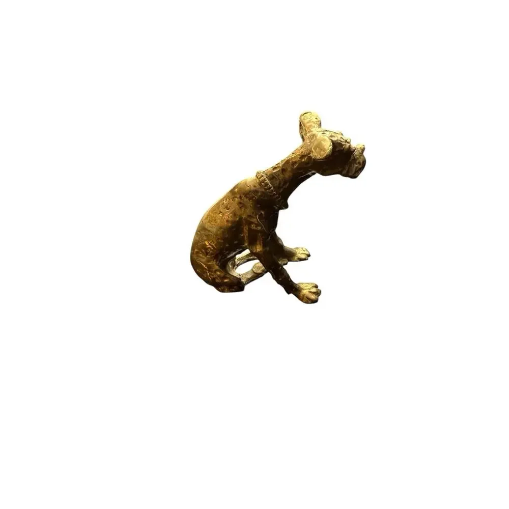 Brass Boxer Figurine Vintage 4”